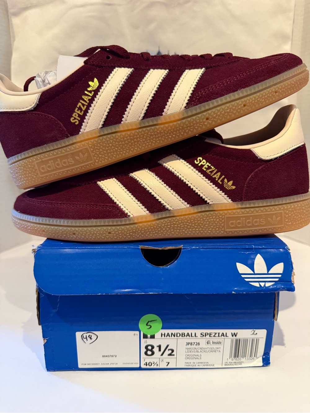 adidas Handball Spezial Maroon Suede women's Sneakers